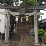 大島ハイタカ神社潮位碑
